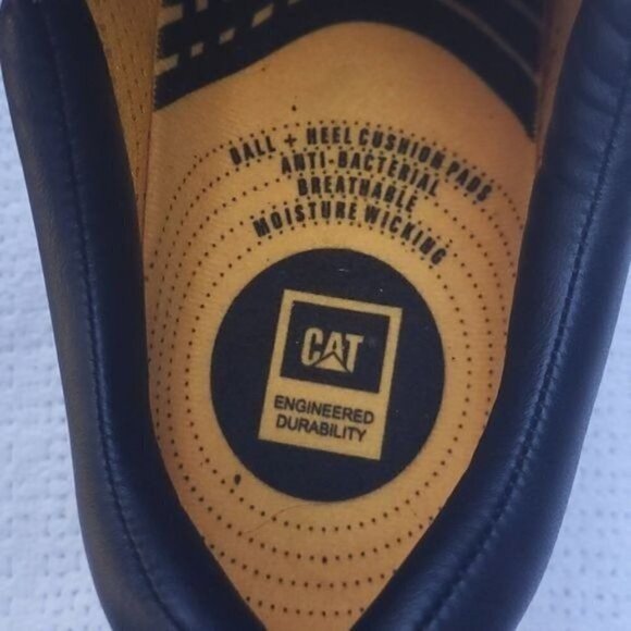 Caterpillar Antibacterial Sz. 7W‎ Oversee Black Steel Toed Tied Oxford Work Shoe - Picture 12 of 12